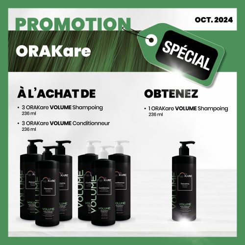 Promo ORAkare Volume Hors Québec Outside Québec